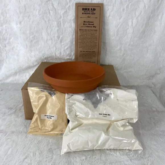 Vintage Brewhouse Beer Bread Bowl and Dip Baking Kit Terra Cotta - Picture 2 of 6